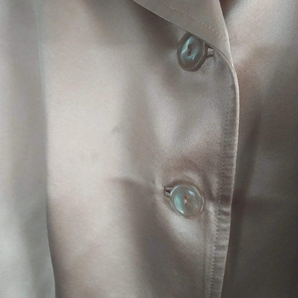 Kate Hill Woman 100 percent Gold Silk Blazer Plus Size 22W - Picture 9 of 9